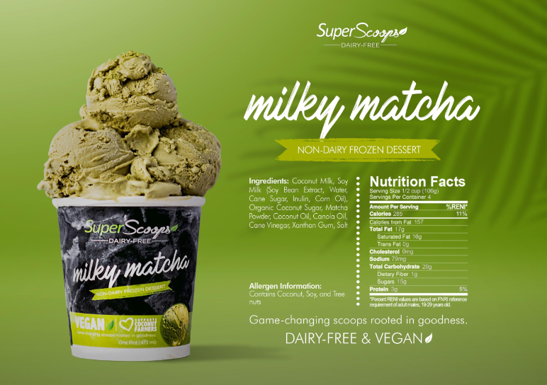 SuperScoops MILKY MATCHA 473ml (Vegan)