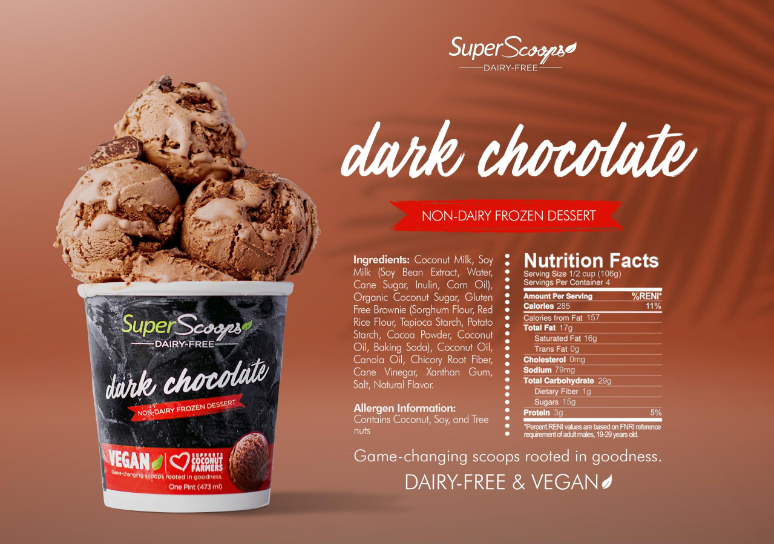 SuperScoops DARK CHOCOLATE 473ml (Vegan)