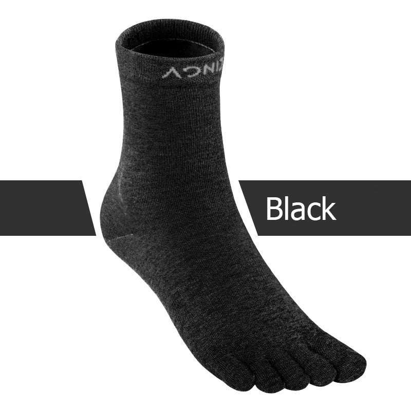 Aonijie MID CALF TOE SOCKS - BLACK MEDIUM