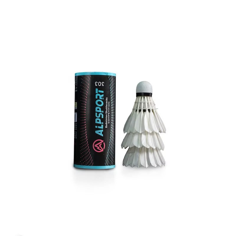 ALPSPORT 303 Goose Feather Badminton Shuttlecocks- 3pcs/Tube