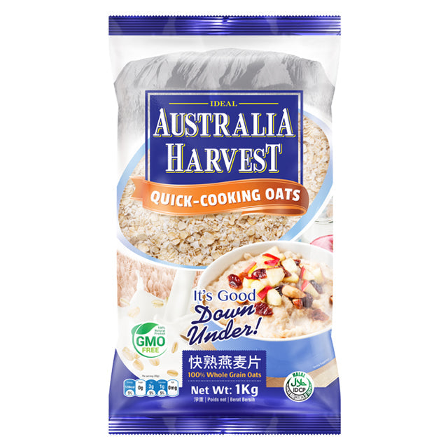 Australia Harvest Quick Cooking Oats 1kg x 15 packs - 1 case