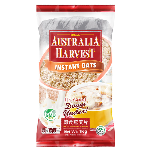 BULK - AUSTRALIAN HARVEST Instant Oats 1kg x 15 (CASE)