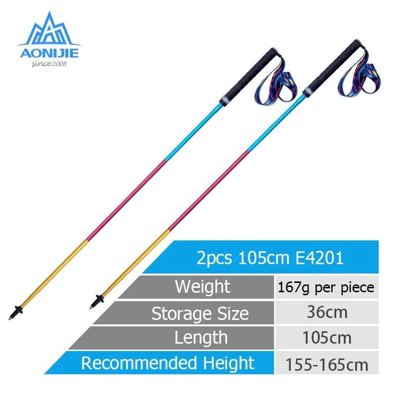 2 pcs Aonijie CARBON FIBER HIKING POLE E4201