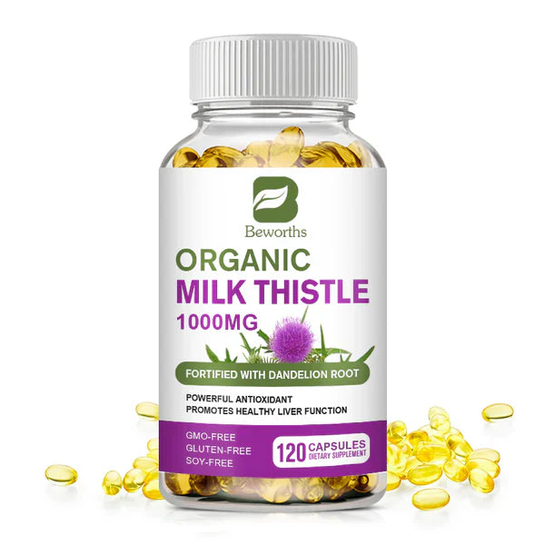 Beworths Milk Thistle Extract Capsules -Herbal Dietary Supplement 1000mg