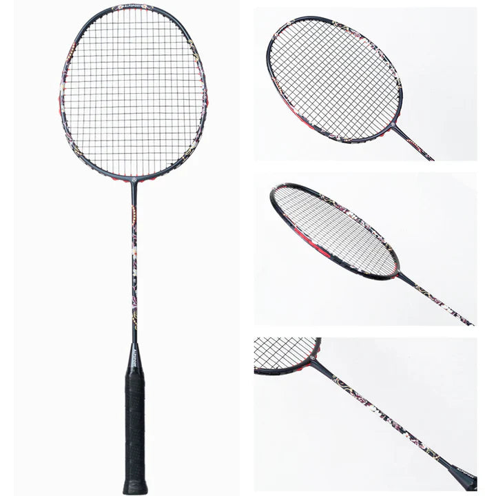 ALPSPORT HQ 6U/G5 Full Carbon Fiber Badminton Racket 24-32lbs - Black