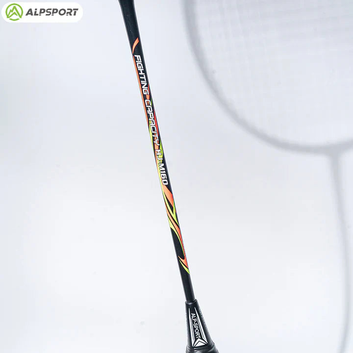 ALPSPORT LT 4U/G4 Carbon Fiber Badminton Racket - Black