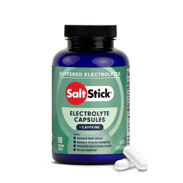 SaltStick Race Ready Electrolyte Caps Plus + Caffeine - Bottle 100ct