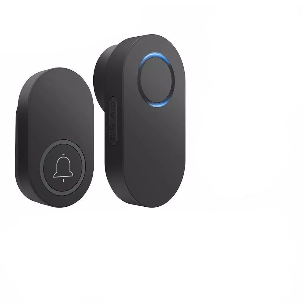 Smartrul WIRELESS DOOR BELL - BLACK BATTERY MODEL (1 Button / 1 Receiver)