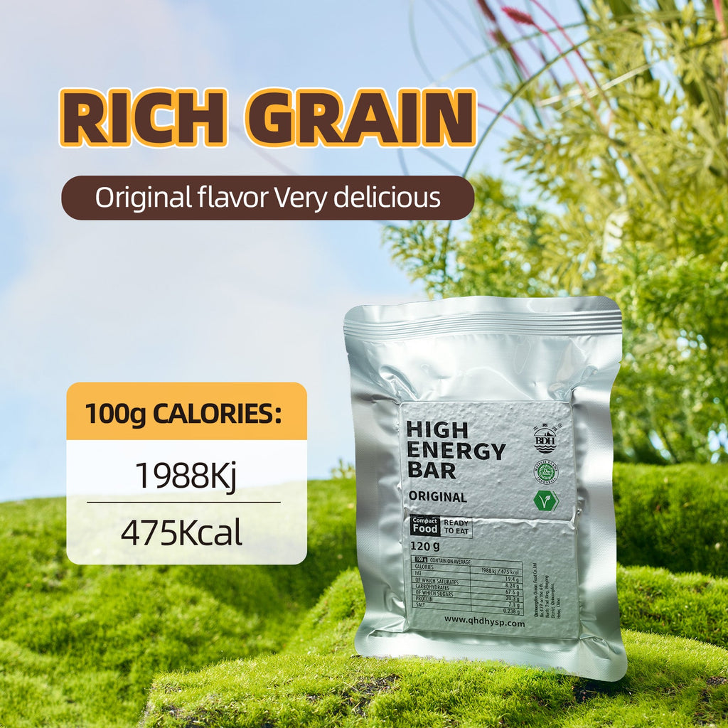 ORIGINAL High Energy Bar 120g - Exp. Date 2045 - Hard Texture Original Flavor Salty & Sweet Taste