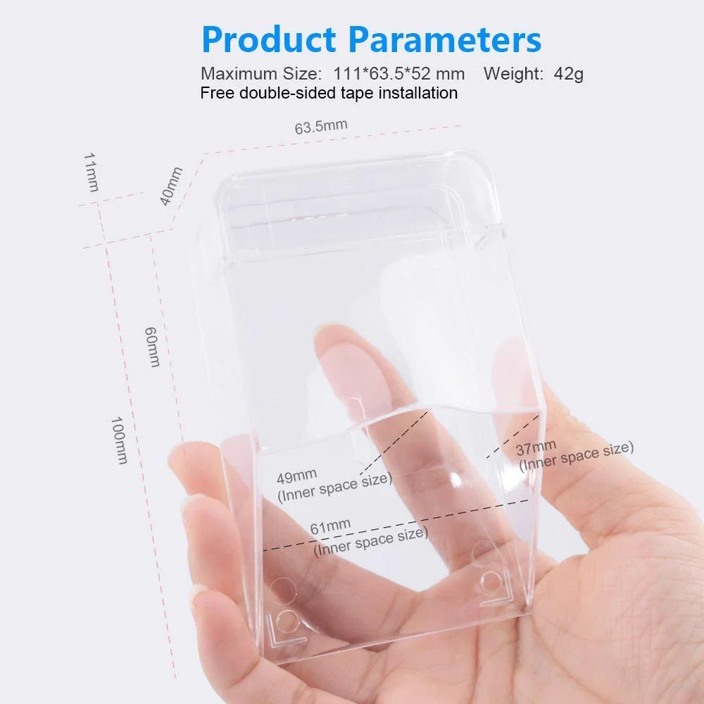 Waterproof Transparent Cover for Wireless Doorbell for Home Door - White