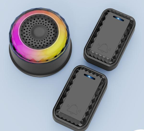 SMATRUL WIRELESS DOOR BELL - 1 RECEIVER / 2 BUTTONS - BLACK