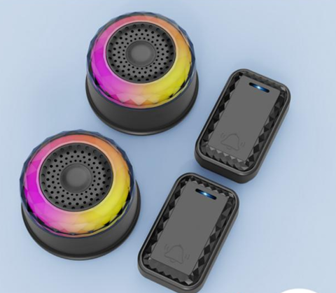 Smartrul WIRELESS DOOR BELL - 2 RECEIVER / 2 BUTTONS - BLACK