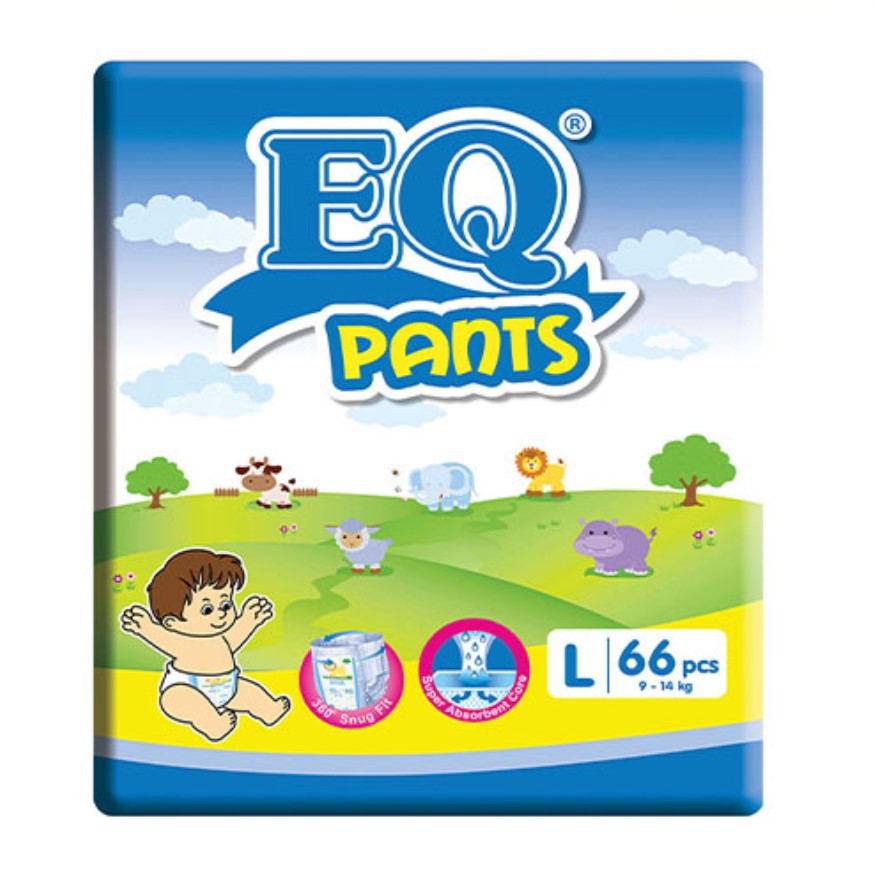 EQ Pants Mega Pack 9-14kg 66's - Large