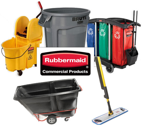 Rubbermaid PLASTIC SCRUB & DRY SQUEEGEE W/ BLACK BLADES 18" (45cm)