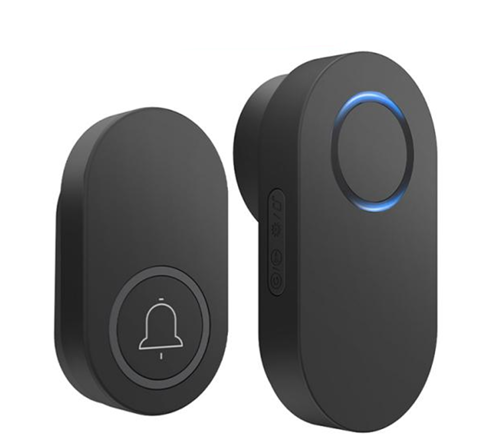 SMARTRUL Self-Powered Wireless Model Doorbell - BLACK  (1 Button / 1 Receiver)