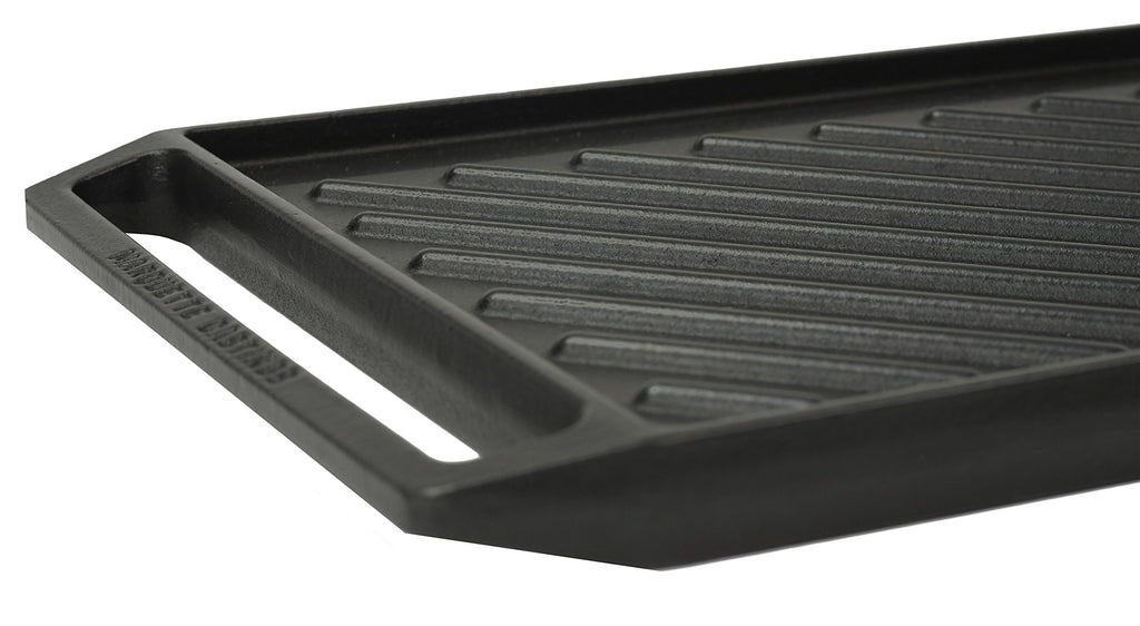 Happiness ENAMELED CAST IRON GRILL PLATE Matte Black - 54.7 x 26.5 x 2.6cm