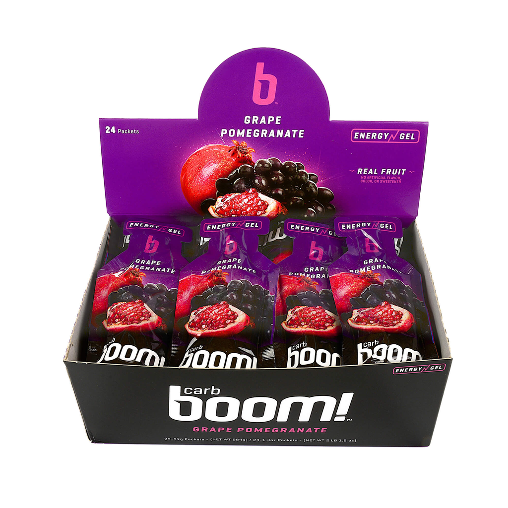 GRAPE POMEGRANATE Carb Boom Energy Gel Single Serve Packet Sachet 41g - EXP DATE MAY 23, 2026