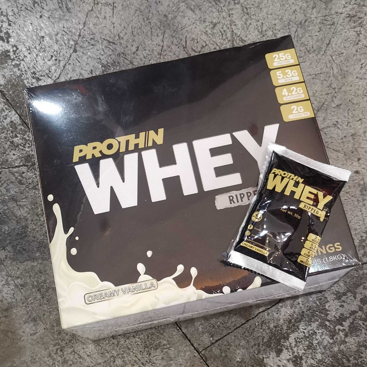 Prothin WHEY PROTEIN RIPPED CREAMY VANILLA 1.8kg 60 sachets – TTN ...
