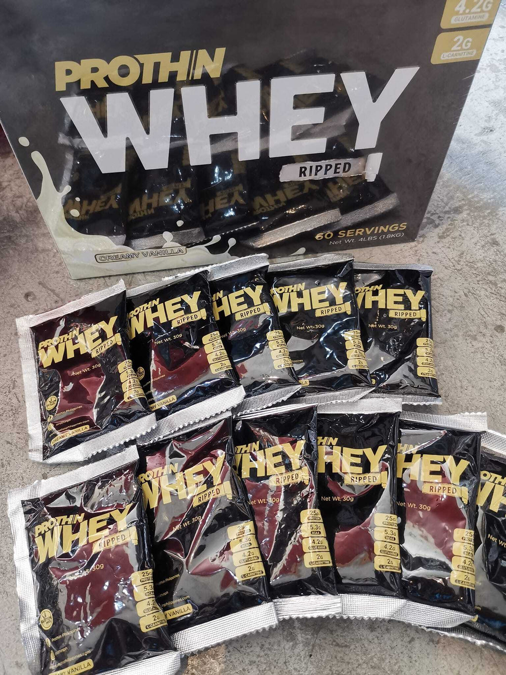 Prothn Prothin WHEY PROTEIN RIPPED CREAMY VANILLA 1.8kg 60 sachets – TTN ...