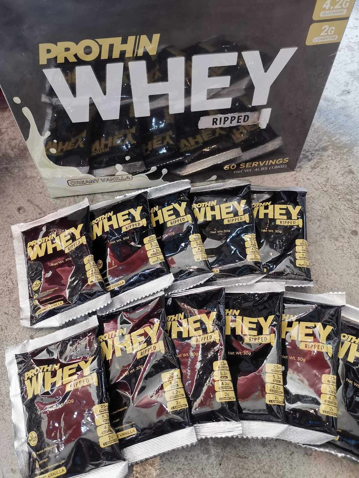Prothin WHEY PROTEIN RIPPED CREAMY VANILLA 1.8kg 60 sachets – TTN ...