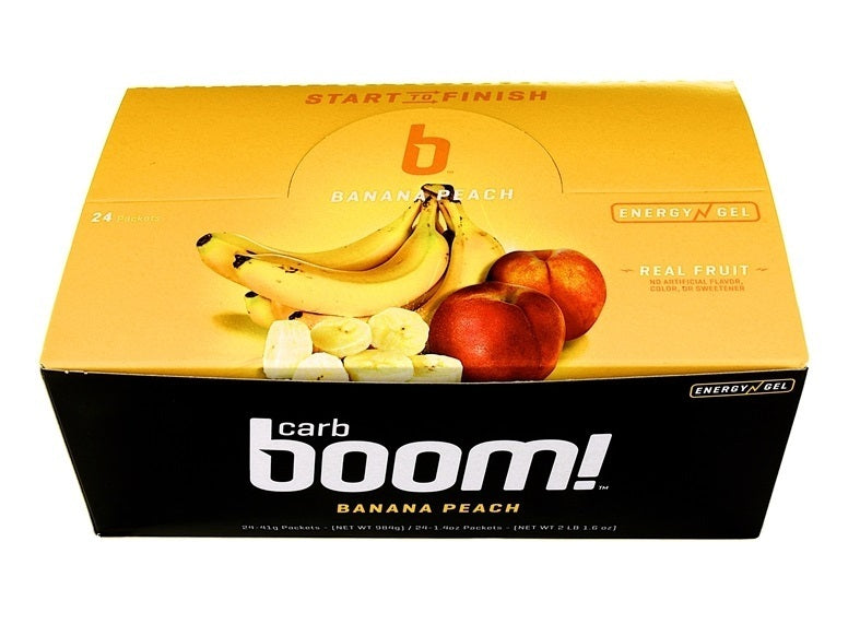 BANANA PEACH Carb Boom Energy Gel Single Serve Packet Sachet 41g - EXP DATE MAY 23, 2026