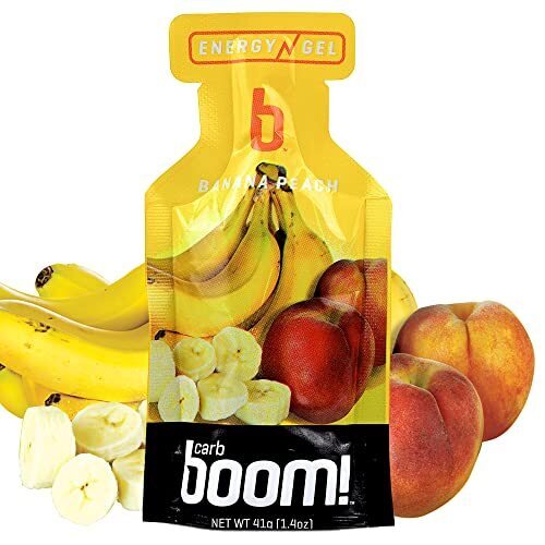 10 pcs BANANA PEACH Carb Boom Energy Gel Single Serve Packet Sachet 41g - EXP DATE MAY 23, 2026