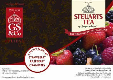Steuarts Tea 25 tea bags - Strawberry, Raspberry and Cranberry