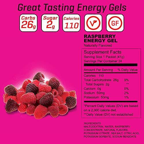 RASPBERRY Carb Boom Energy Gel Single Serve Packet Sachet 41g - EXP DATE MAY 23, 2026
