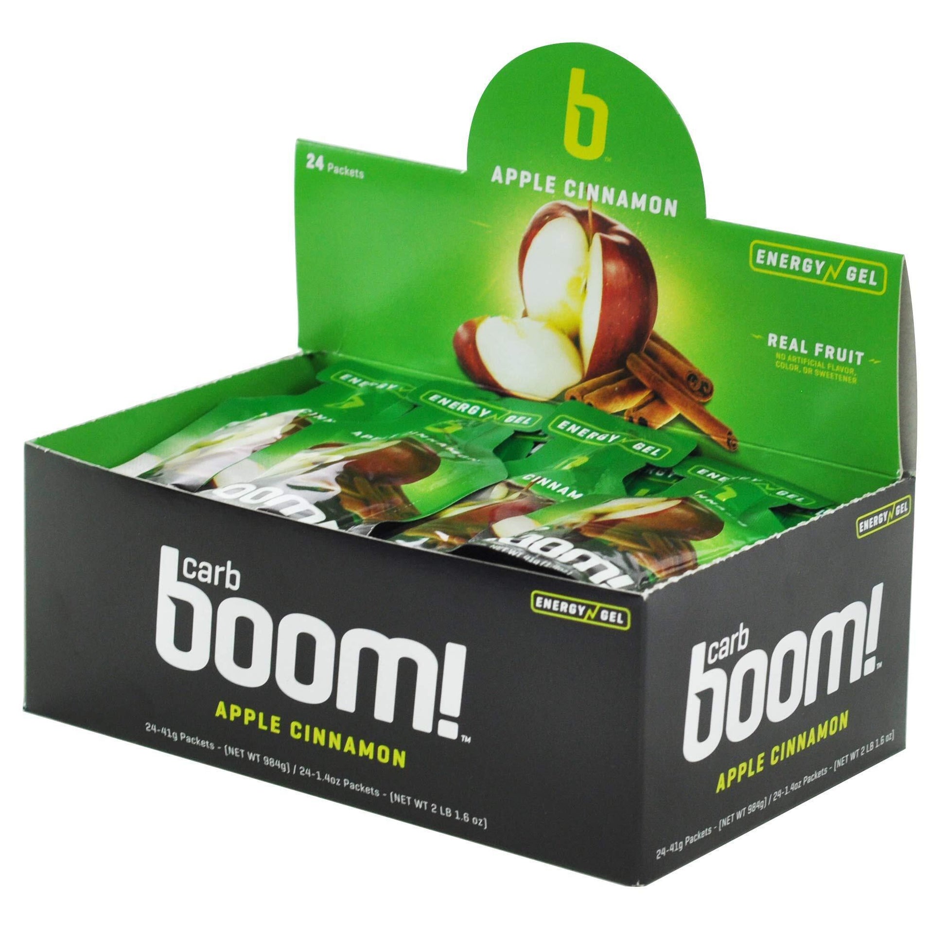 APPLE CINNAMON Carb Boom Energy Gel Single Serve Packet Sachet 41g - EXP DATE MAY 23, 2026