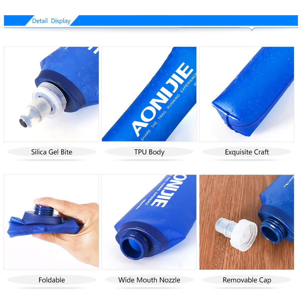 Aonijie Soft Flask Folding Water Bottle TPU 450ml