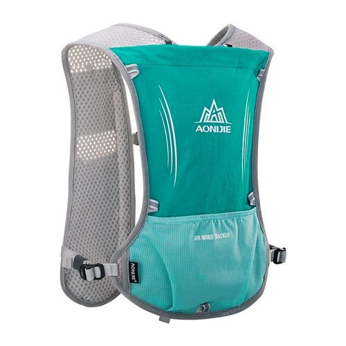 Aonijie MINT GREEN Hydration Backpack Running Vest 5L (vest only - flask, bladder or bottles are sold seperately)