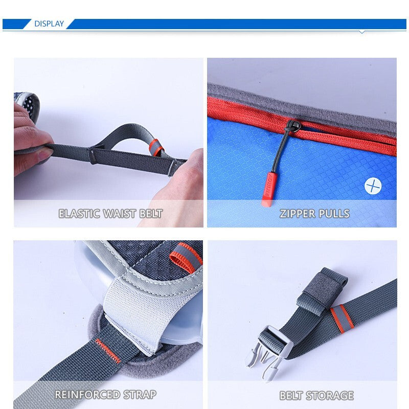 Aonijie Running Hydration Belt with 2 pockets for 170ml water bottles - BLACK