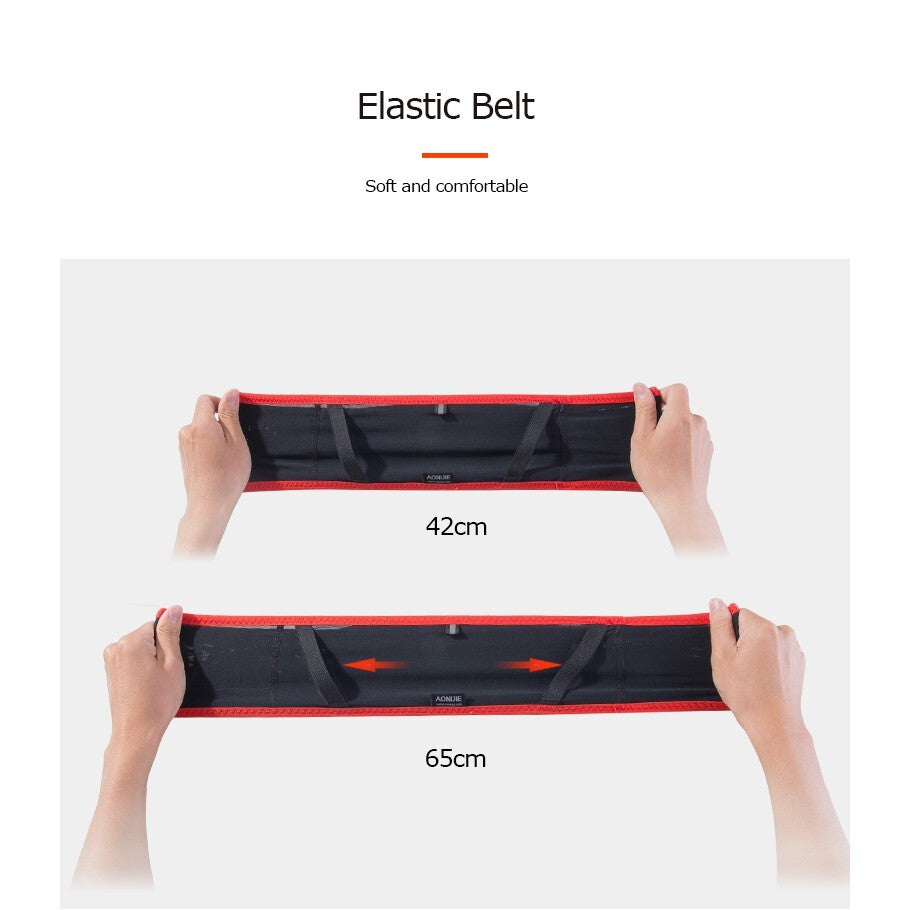 Aonijie Slim Waist Belt with 250ml Soft Flask - BLACK M/L