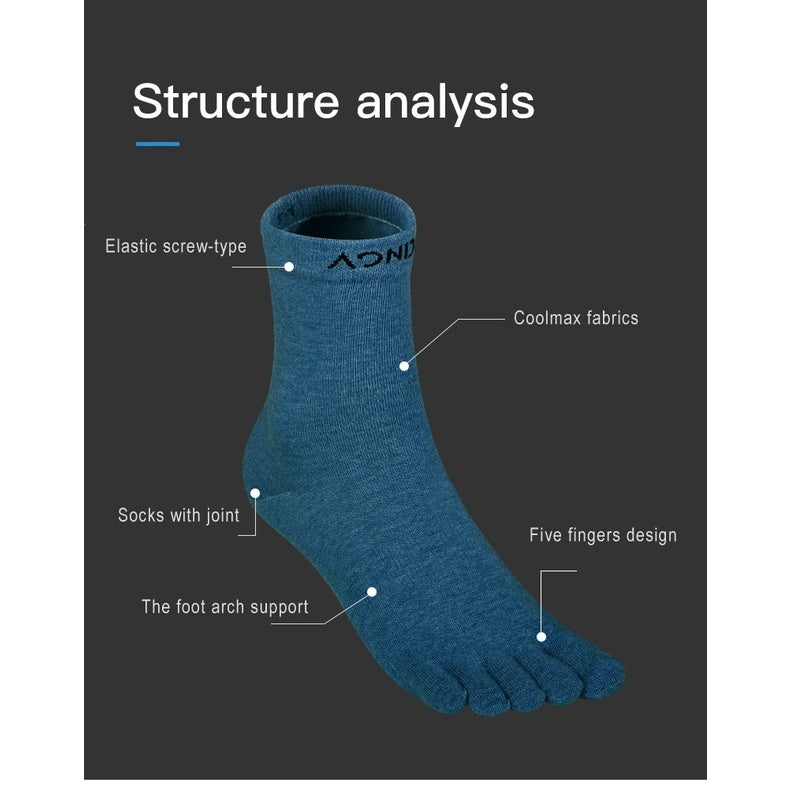 Aonijie MID CALF TOE SOCKS - GRAY MEDIUM