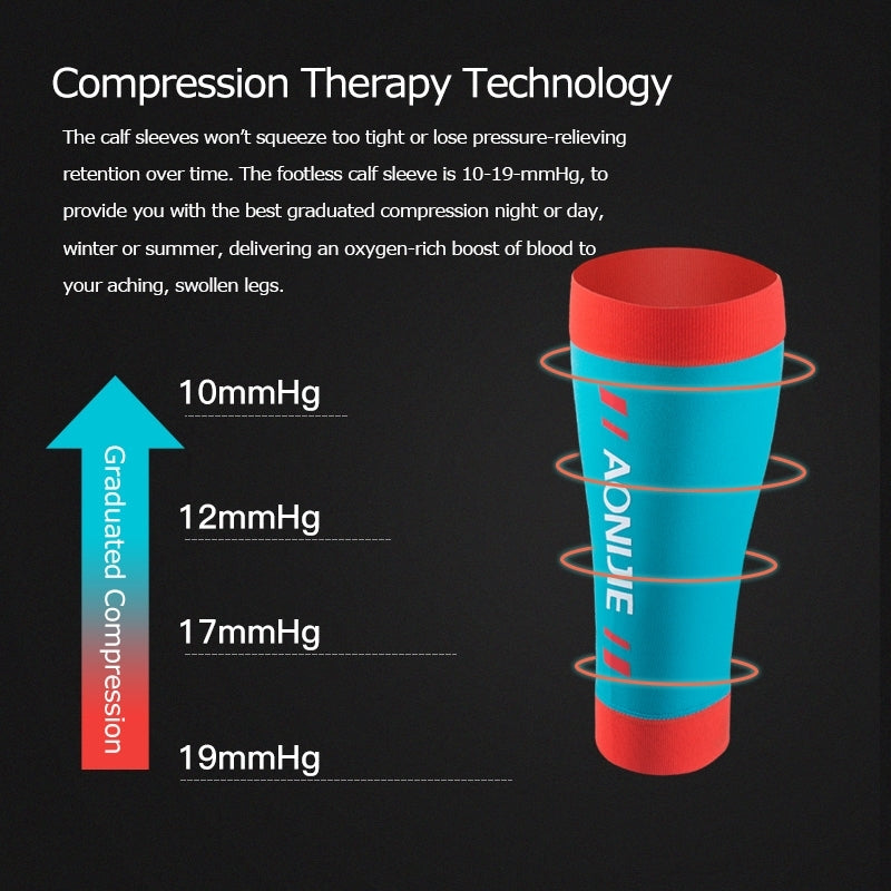 Aonijie CALF COMPRESSION LEG SLEEVES - BLACK LARGE