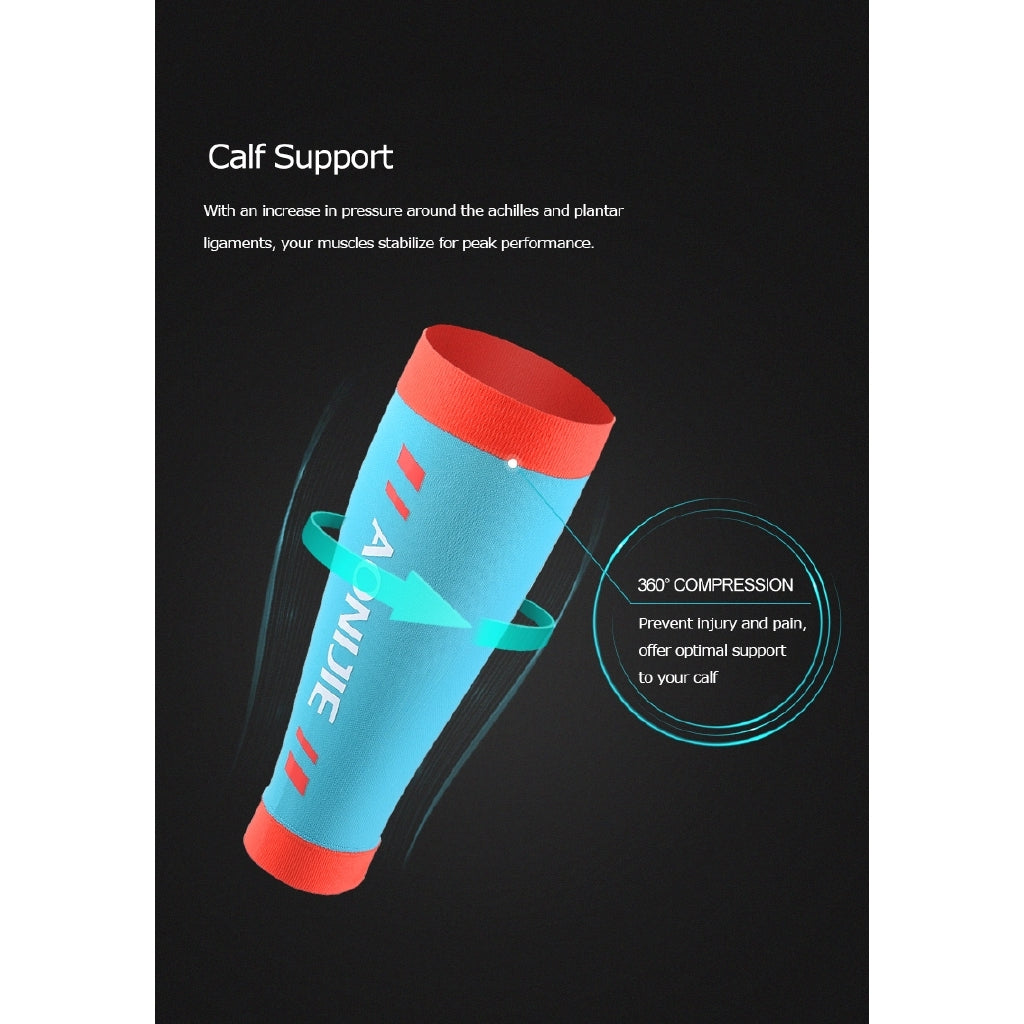 Aonijie CALF COMPRESSION LEG SLEEVES -  LAKE BLUE SMALL