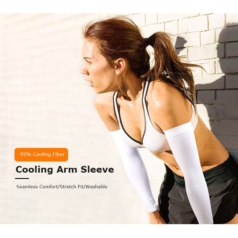 Aonijie COOLING ARM SLEEVES - GREEN WITH THUMB