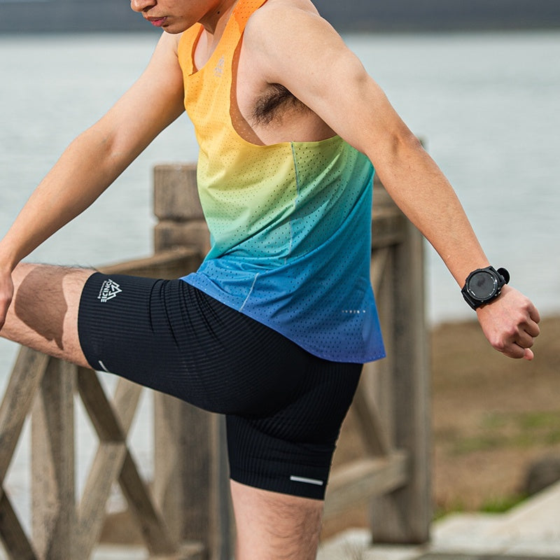 Aonijie QUICK DRYING MEN'S SINGLET - RAINBOW - (XXL)