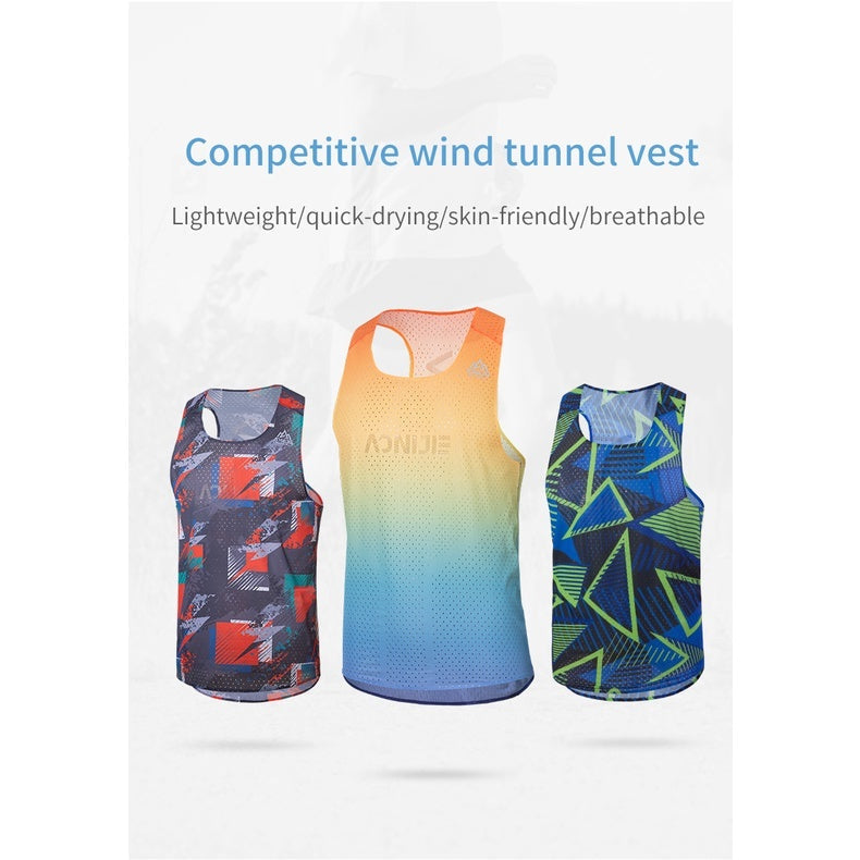 Aonijie QUICK DRYING MEN'S SINGLET - RAINBOW - (XXL)
