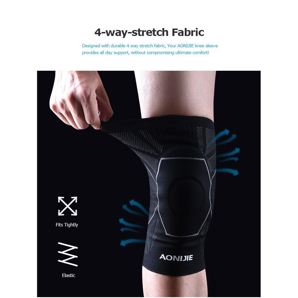 Aonijie COMPRESSION KNEE PAD 1PC Knee Brace Support - BLACK SMALL