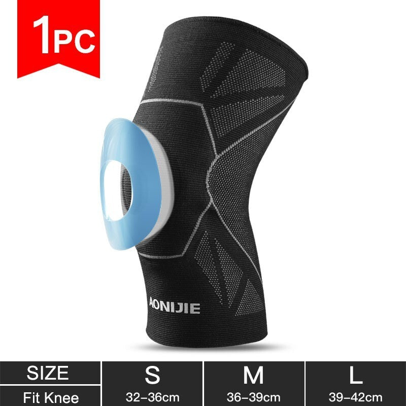 Aonijie COMPRESSION KNEE PAD 1PC Knee Brace Support - BLACK SMALL