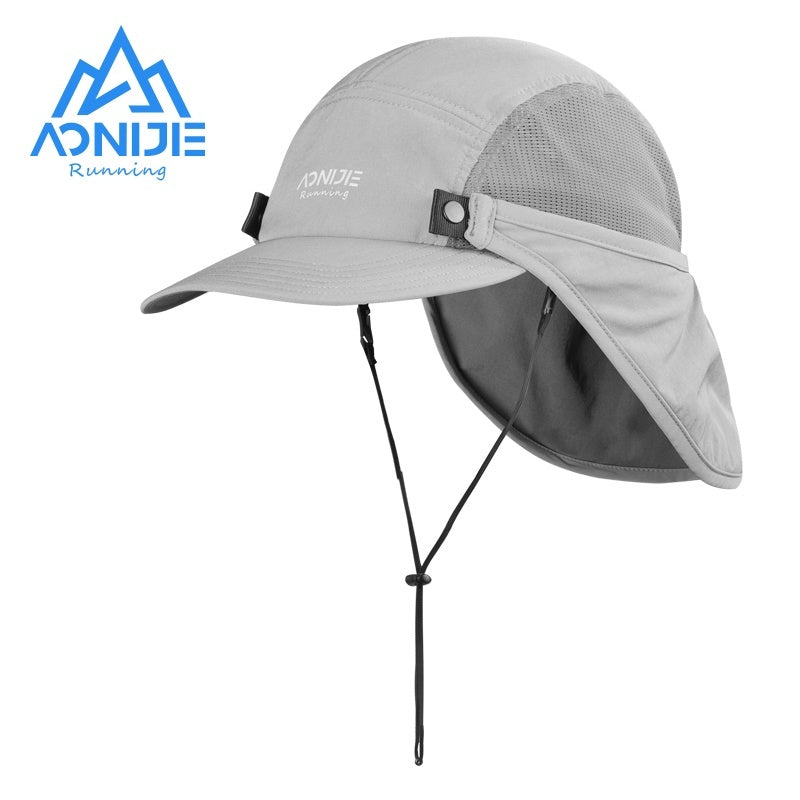 Aonijie WHITE SUN PROTECTION CAP with Detachable Neck Flap Cover