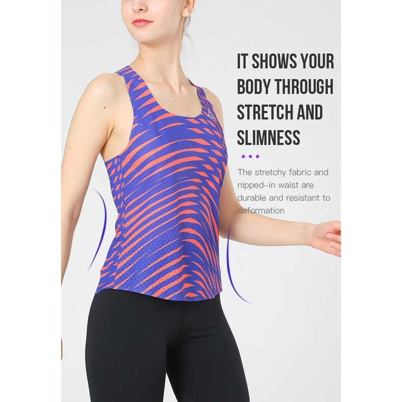 Aonijie QUICK DRYING LADIES SINGLET - RAINBOW LARGE