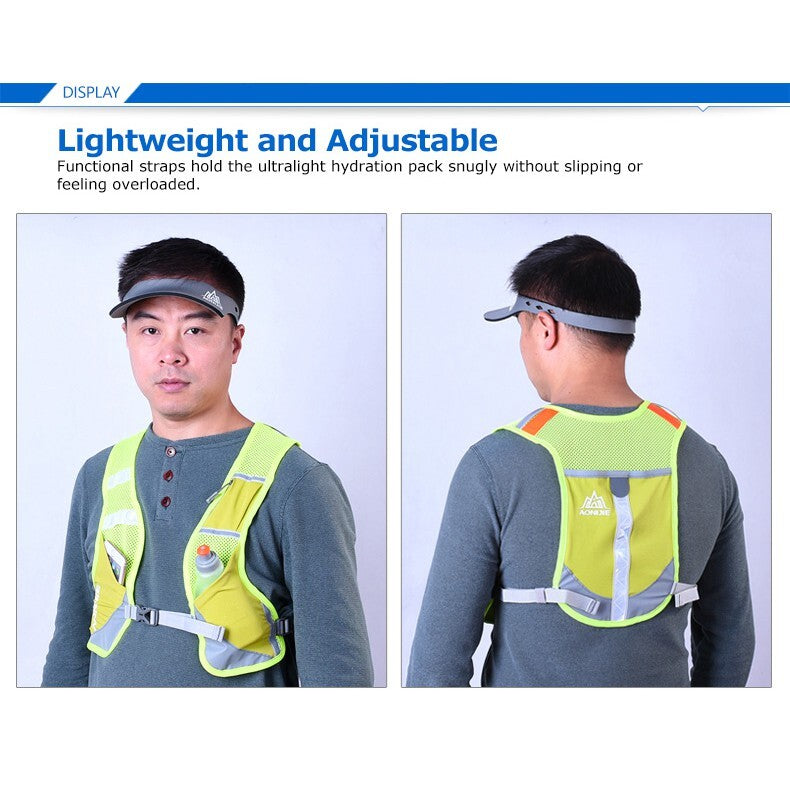 Aonijie GRAY Reflective Running Vest Hydration Backpack