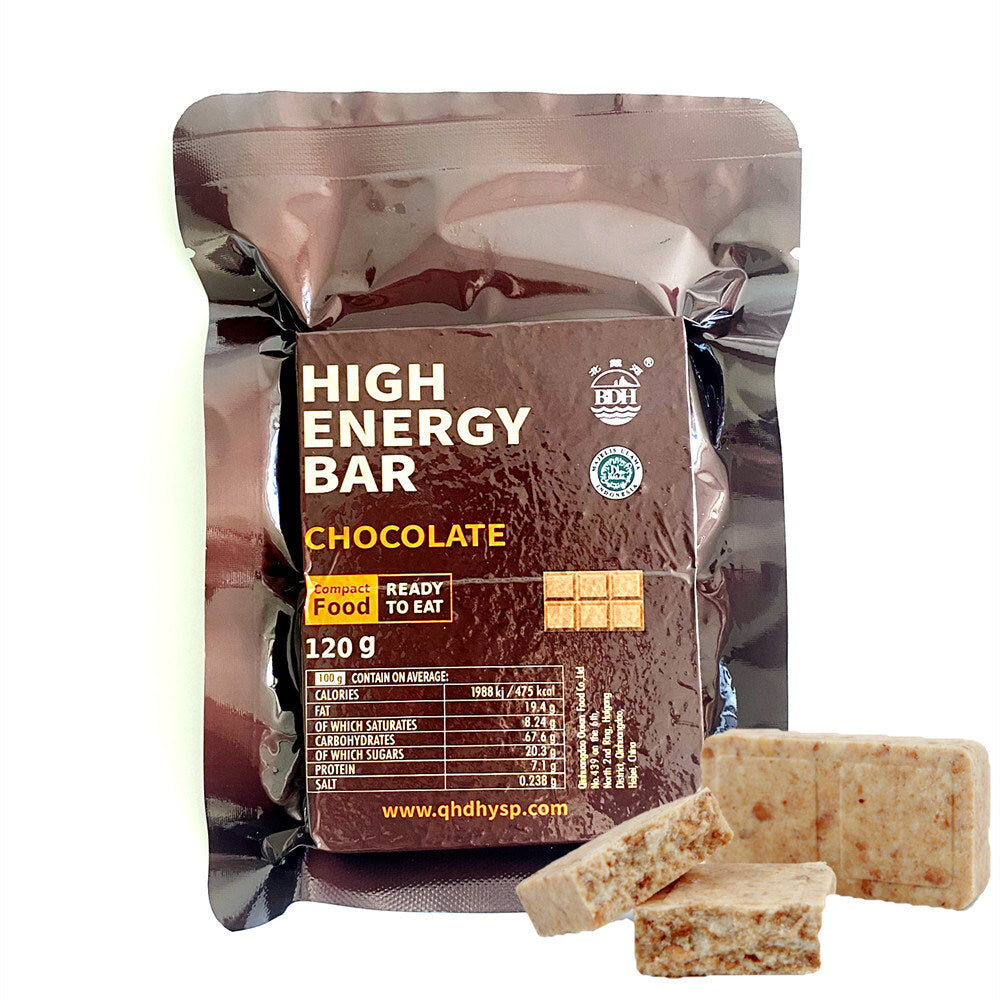 CHOCOLATE High Energy Bar 120g x 12 pcs (1 Box) - Exp. Date October 2044