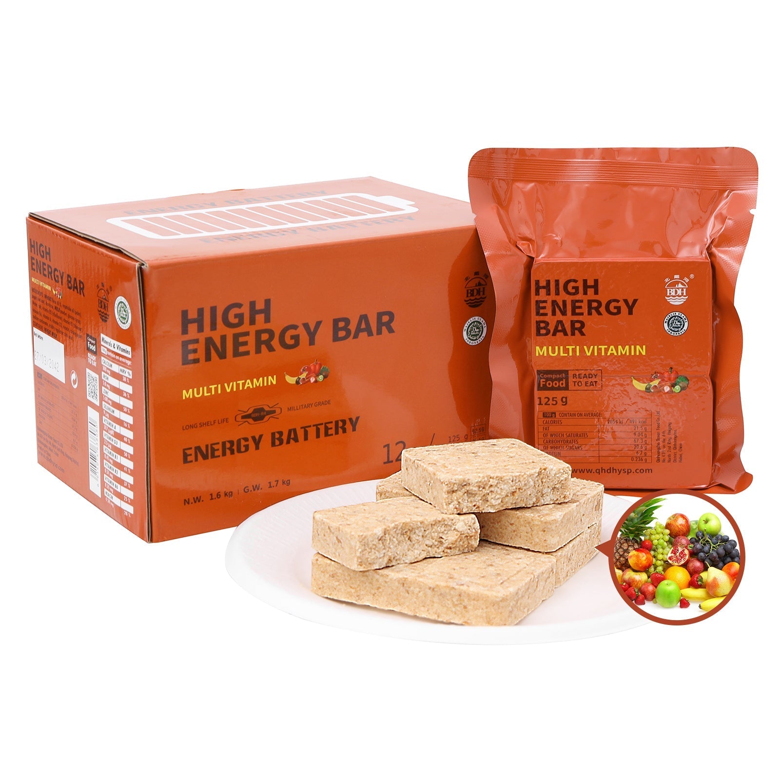 High Energy Bar 125g x 12pcs (1 Box) - Exp. Date June 2043 - MULTI VITAMIN