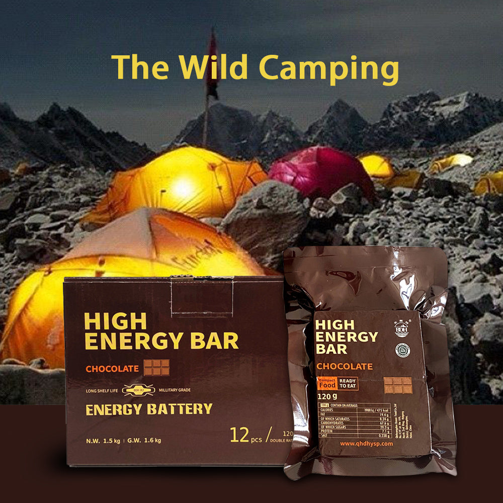 1 BOX - High Energy Bar 120g x 12 pcs - Exp. Date October 2043 - CHOCOLATE