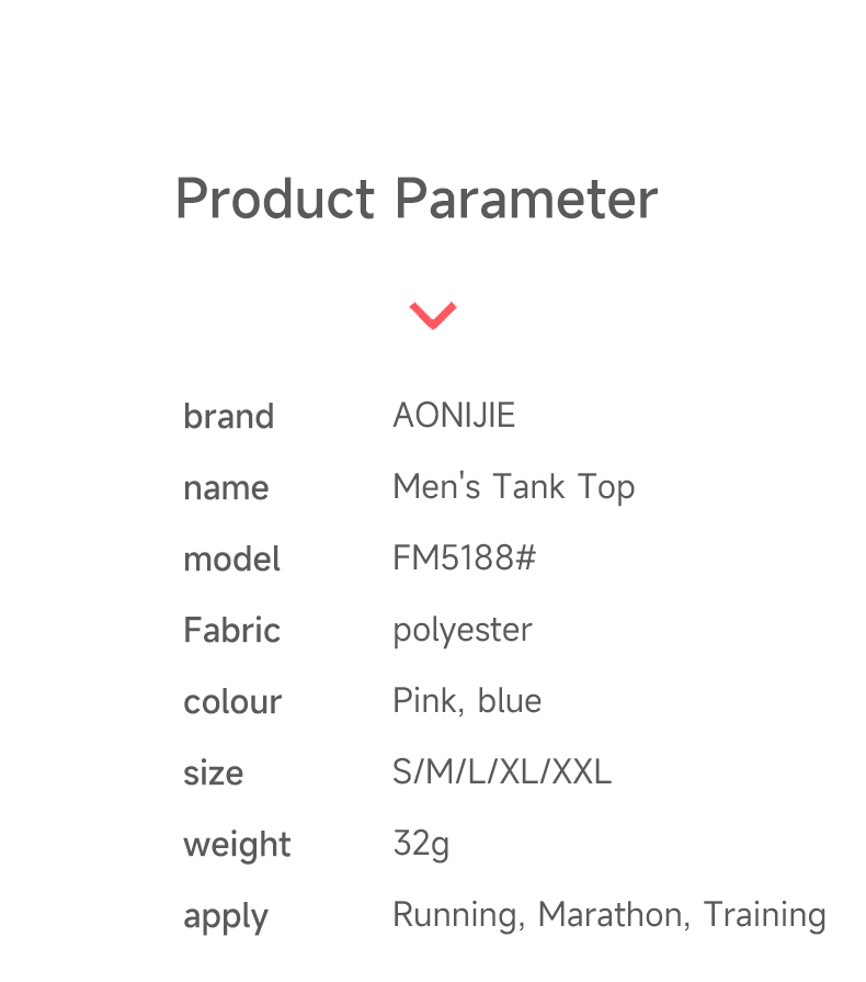 Aonijie Men Sports SINGLET FM5188 - PINK MEDIUM