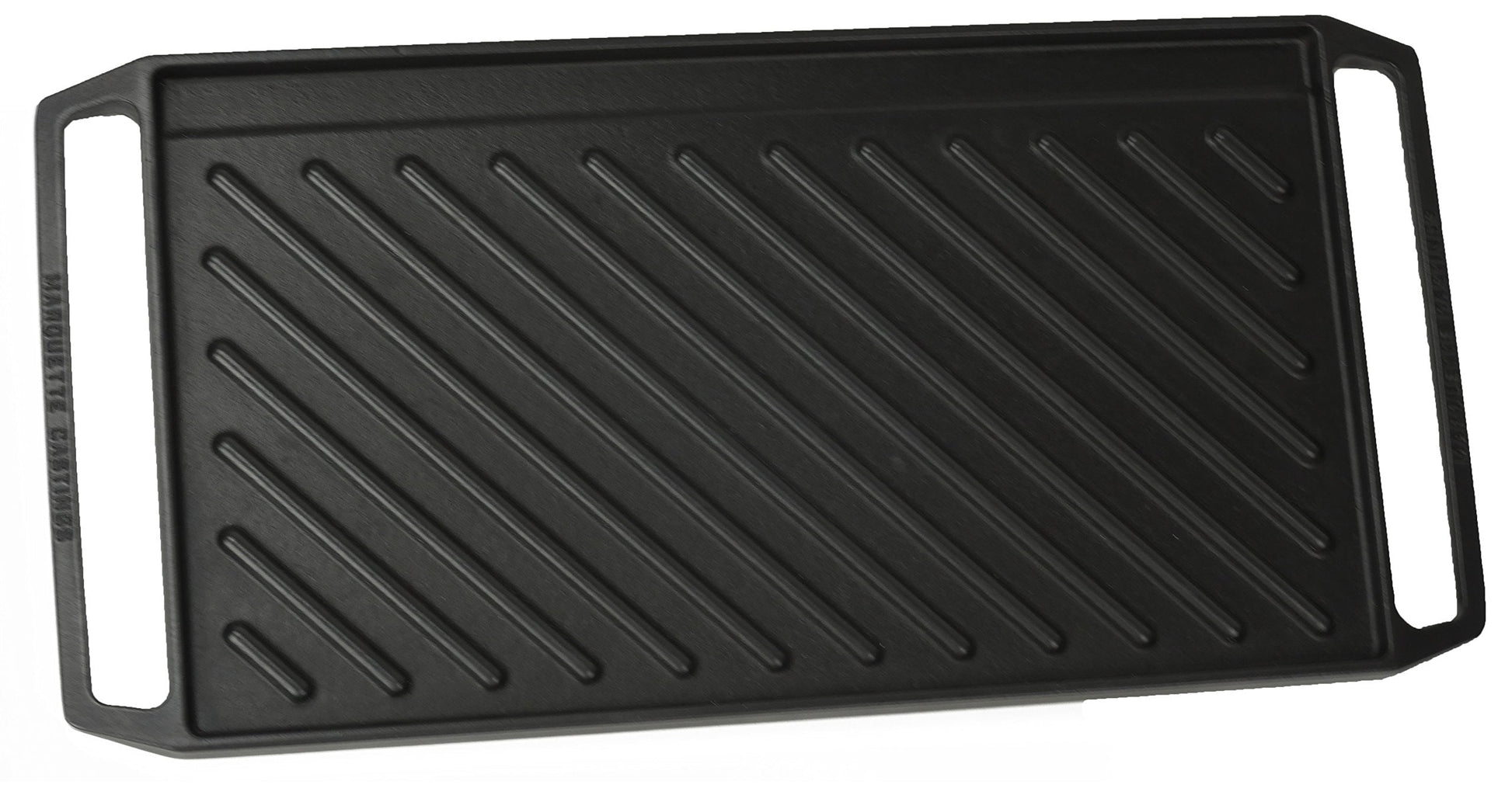 Happiness ENAMELED CAST IRON GRILL PLATE Matte Black - 54.7 x 26.5 x 2.6cm