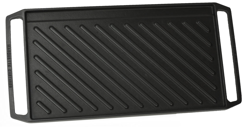 Happiness ENAMELED CAST IRON GRILL PLATE Matte Black - 54.7 x 26.5 x 2.6cm